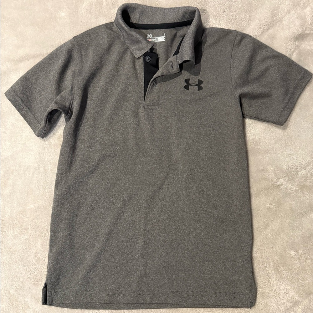 Under Armour Heather Gray Performance Polo